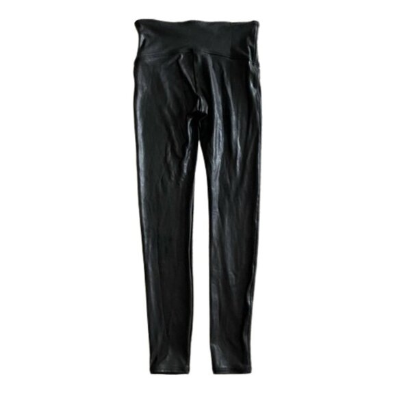 Spanx Faux Leather Leggings L style 2437 stretch casual moto vegan - Picture 8 of 11